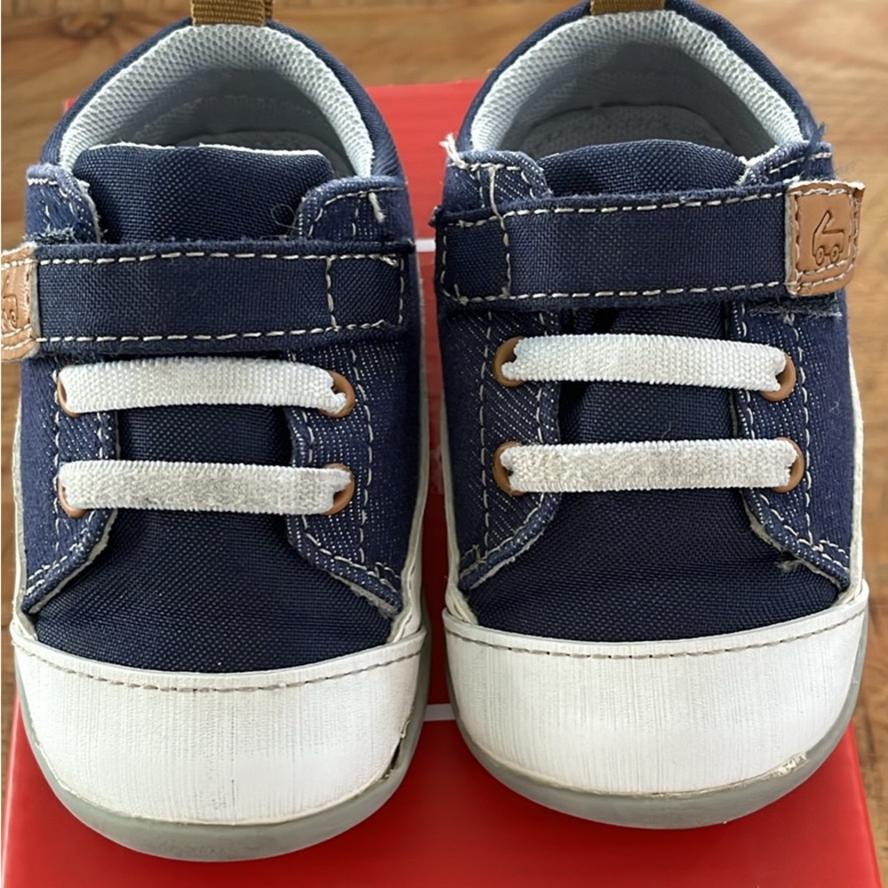 See kai run Blue and White Kids Sneakers
